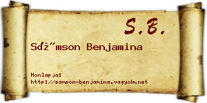 Sámson Benjamina névjegykártya